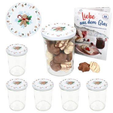 6er Set Sturzglas 435 ml To 82 Candyman Deckel incl. Rezeptheft_Bild_1