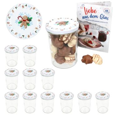 12er Set Sturzglas 435 ml To 82 Candyman Deckel incl. Rezeptheft_Bild_1