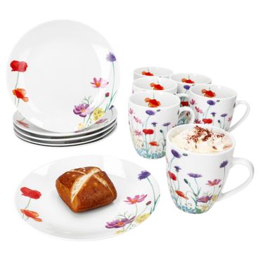 12tlg Frühstücksset MARIE Porzellan für 6 Personen_Bild_1