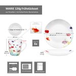 12tlg Frühstücksset MARIE Porzellan für 6 Personen_Bild_7
