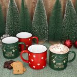 4er Set EMMA Jumbobecher 2x rot & 2x grün Steingut - 23105433_Bild_3