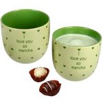 2er Set I LOVE MATCHA Becher ohne Henkel grün Steingut - 24302468_Bild_1