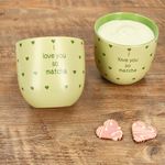 2er Set I LOVE MATCHA Becher ohne Henkel grün Steingut - 24302468_Bild_3