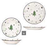 12tlg Tafelservice Weihnachtsbaum aus Steingut für 6 Personen_Bild_4