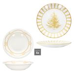 12tlg Tafelservice Wald ocker Steingut für 6 Personen - 23105923 & 23105912_Bild_4