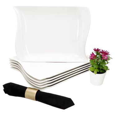 6er Set Speiseteller IVORY aus Porzellan für 6 Personen_Bild_1