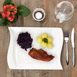 6er Set Speiseteller IVORY aus Porzellan für 6 Personen_Bild_3