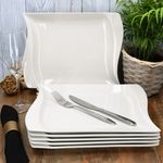 6er Set Speiseteller IVORY aus Porzellan für 6 Personen_Bild_5