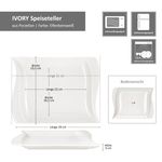 6er Set Speiseteller IVORY aus Porzellan für 6 Personen_Bild_6