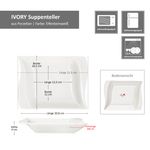 6er Set Suppenteller IVORY aus Porzellan für 6 Personen_Bild_6