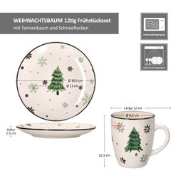 06-23105706-23105724-HIT-Weihnachtsbaum-12tlg-Fruehstuecksset-Bemassung.jpg 12tlg Frühstücksset Weihnachtsbaum aus Steingut für 6 Personen_Bild_6
