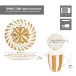 12tlg Frühstücksset Wald ocker Steingut für 6 Personen - 23105918 & 23105934_Bild_6