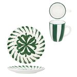 12tlg Frühstücksset Wald grün Steingut für 6 Personen - 23105882 & 23105900_Bild_7