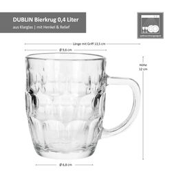 06-67635-Arte-Regal-Vivalto-Dublin-Bierglas-mit-Henkel-520ml-Bemassung.jpg 4 Liter mit Relief & Henkel aus Glas – 67635_Bild_7