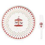 CHRISTMAS WONDERLAND Kuchenplatte mit Tortenheber aus Porzellan - R1112#CHWO_Bild_1