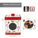 Gebäckdose VINTAGE NUTCRACKER viereckig aus Metall - R0092#VNUT_Bild_7