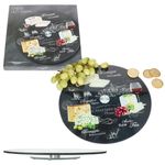 WORLD OF CHEESE drehbare Käseplatte aus Glas - R0441#WOCH_Bild_1