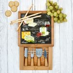 WORLD OF CHEESE Käseplatten Set aus Bambus mit 4 Käsemessern - R0891#WOCH_Bild_3