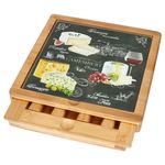 WORLD OF CHEESE Käseplatten Set aus Bambus mit 4 Käsemessern - R0891#WOCH_Bild_4