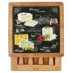 WORLD OF CHEESE Käseplatten Set aus Bambus mit 4 Käsemessern - R0891#WOCH_Bild_5