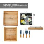 WORLD OF CHEESE Käseplatten Set aus Bambus mit 4 Käsemessern - R0891#WOCH_Bild_6