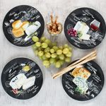 4er Set WORLD OF CHEESE Käseteller mit verschiedenen Dekoren aus Porzellan - R0463#WOCH_Bild_5