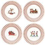 4er Set POLAR EXPRESS Kuchenteller verschiedene Dekore + GESCHENKVERPACKUNG - R1100#EXPR_Bild_1