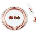 POLAR TRAIN Kuchenplatte mit Tortenheber aus Porzellan - R1112#EXPR_Bild_1