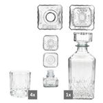 5tlg Whilly Whisky Set - 1x Dekanter + 4x Gläser aus Glas - 13091_Bild_4