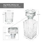 5tlg Whilly Whisky Set - 1x Dekanter + 4x Gläser aus Glas - 13091_Bild_7