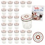 25er Set Sturzglas 350 ml To 82 Hirsch mit Zweigen Deckel incl. Rezeptheft_Bild_2