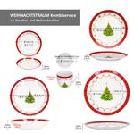 30tlg Kombiservice WEIHNACHTSTRAUM aus Porzellan für 6 Personen_Bild_6