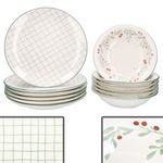 12tlg Tafelservice Holly Steingut für 6 Personen - 6x 23105840 & 6x 23105852_Bild_1