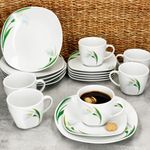 18tlg Kaffeeservice WHITE CALLA Porzellan für 6 Personen_Bild_3