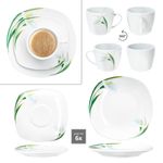 18tlg Kaffeeservice WHITE CALLA Porzellan für 6 Personen_Bild_5