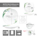 18tlg Kaffeeservice WHITE CALLA Porzellan für 6 Personen_Bild_7
