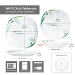 12tlg Tafelservice WHITE CALLA Porzellan für 6 Personen_Bild_8
