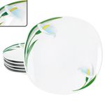 6er Set WHITE CALLA Kuchenteller Porzellan für 6 Personen_Bild_1