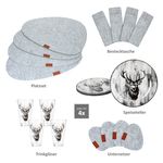 20tlg Set ALOIS für 4 Personen - 12tlg Tischset Filz 641-120 + 4x Speiseteller 162746 + 4x Gläser 163069_Bild_2