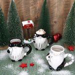 3er Set Wichtel Kaffeebecher schwarz-weiß verschiedene Dekor – 23105387_Bild_3