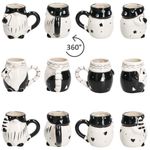 3er Set Wichtel Kaffeebecher schwarz-weiß verschiedene Dekor – 23105387_Bild_4