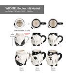 3er Set Wichtel Kaffeebecher schwarz-weiß verschiedene Dekor – 23105387_Bild_8