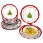 18tlg Tellerset WEIHNACHTSTRAUM aus Porzellan für 6 Personen_Bild_1