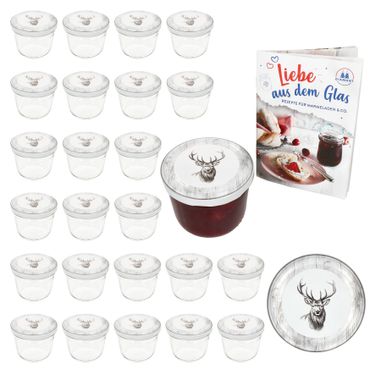 25er Set Sturzglas 230 ml To 82 Alois Hirsch Deckel incl. Rezeptheft_Bild_1