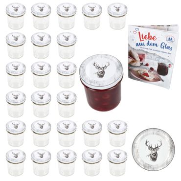 25er Set Sturzglas 350 ml To 82 Alois Hirsch Deckel incl. Rezeptheft_Bild_1