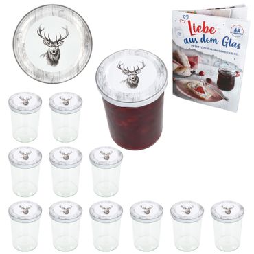 12er Set Sturzglas 435 ml To 82 Alois Hirsch Deckel incl. Rezeptheft_Bild_1