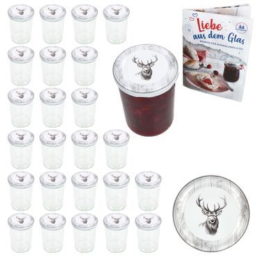 25er Set Sturzglas 435 ml To 82 Alois Hirsch Deckel incl. Rezeptheft_Bild_1