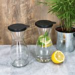 5 Liter geeicht aus Glas mit schwarzem Kunststoff-Deckel - 13172818S_Bild_3