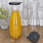 2er Set MIA Misura Karaffe 1l geeicht aus Glas mit schwarzem Kunststoff-Deckel - 13173018S _Bild_3