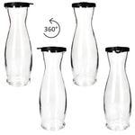 6er Set MIA Misura Karaffe 1l geeicht aus Glas mit schwarzem Kunststoff-Deckel - 13173018S _Bild_4